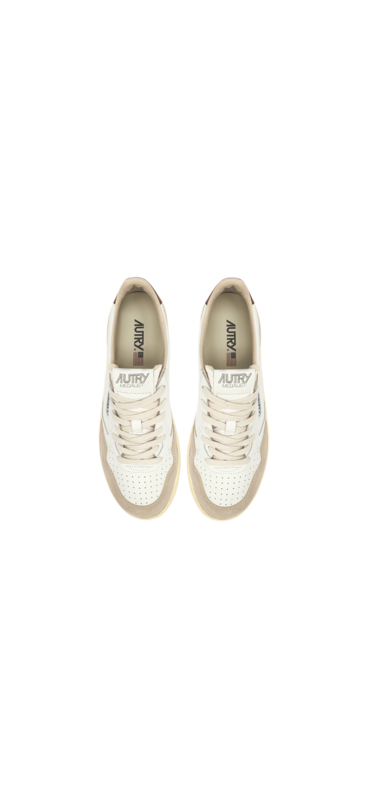 AUTRY SNEAKERS
SNEAKERS MEDALIST LOW IN PELLE E SUEDE BIANCA E MARRONE