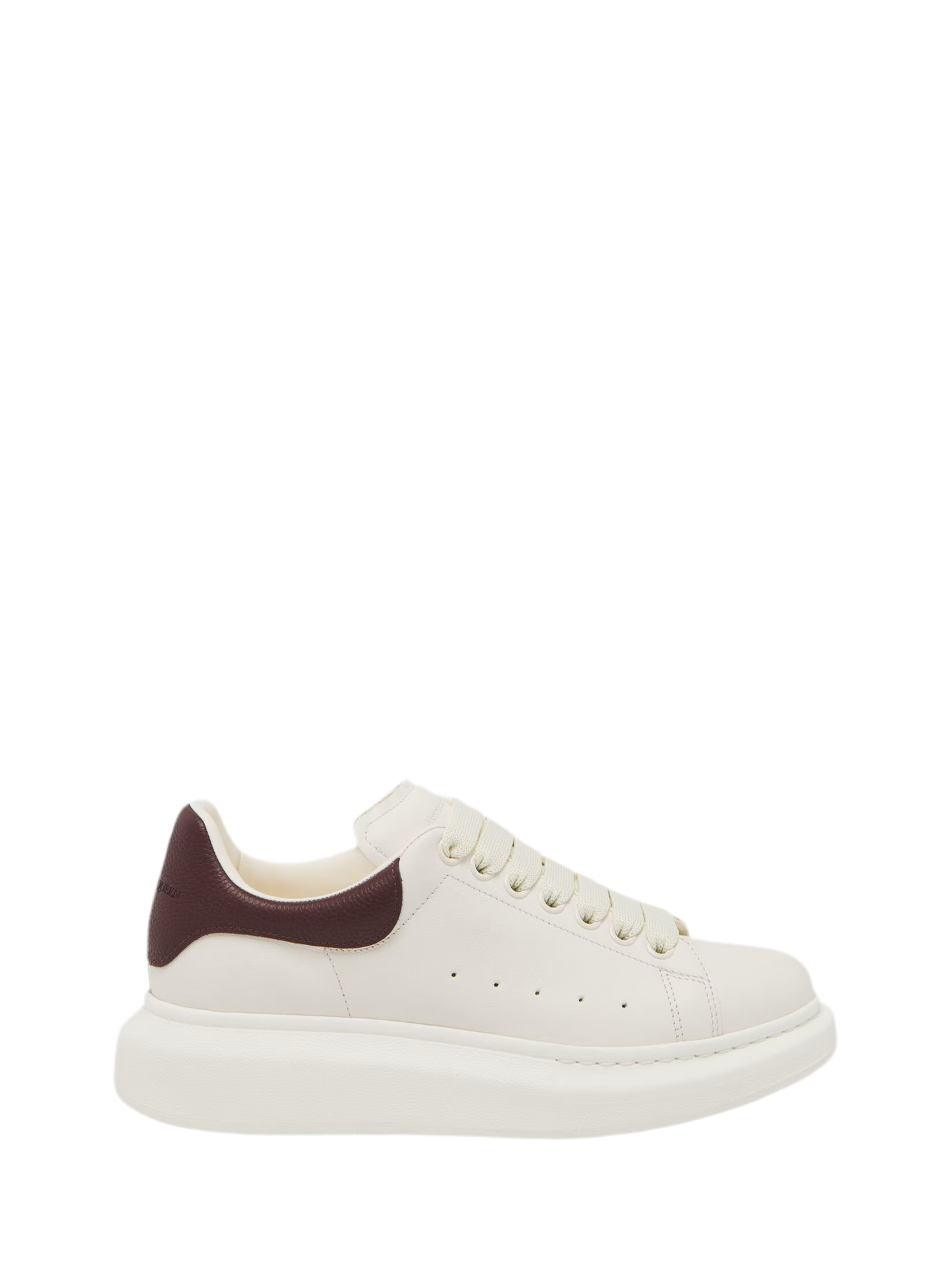 Alexander McQueen Sneaker Oversize in Off-White/Bordeaux