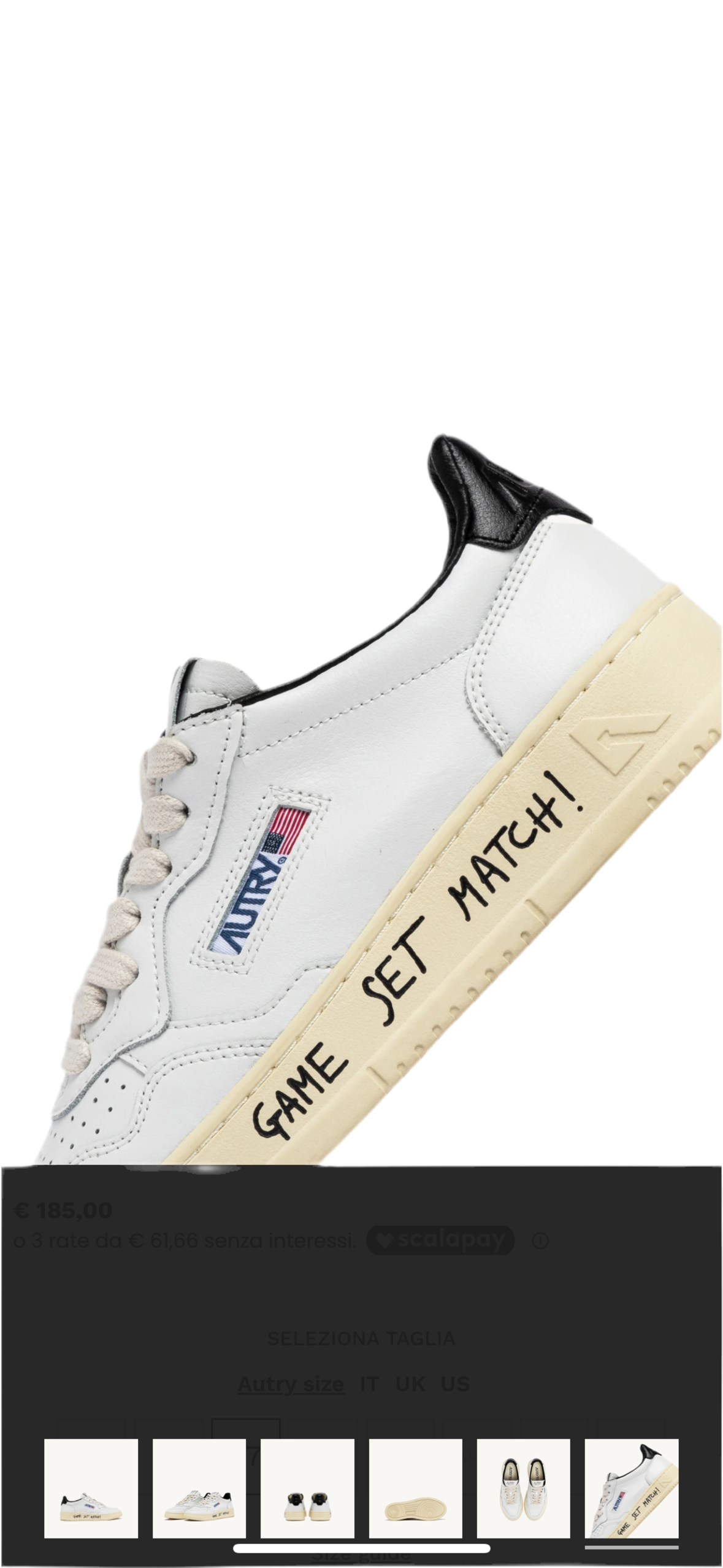AUTRY SNEAKERS
SNEAKERS MEDALIST LOW IN PELLE BIANCA E NERA CON LETTERING