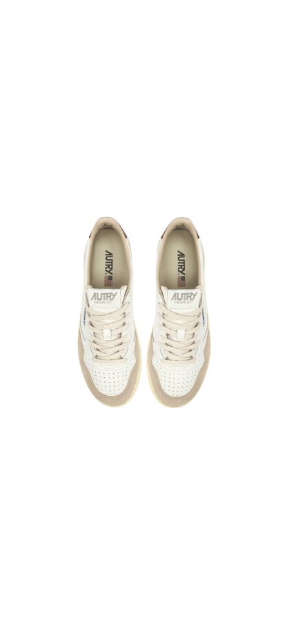 AUTRY SNEAKERS
SNEAKERS MEDALIST LOW IN PELLE E SUEDE BIANCA E MARRONE